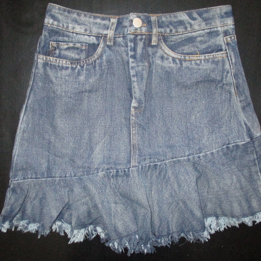 Dark Blue Denim Skirt